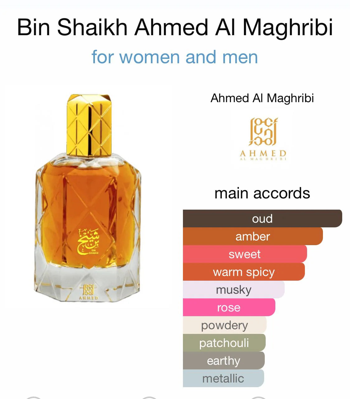 Luxury BinSheik By Ahemd Al Maghribi EDP 90ml