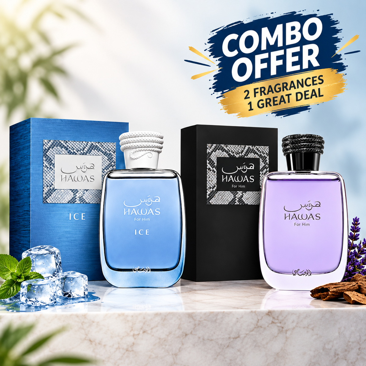 FRESH COMBOS BY RASASI HAWAS ICE & HAWAS HIM