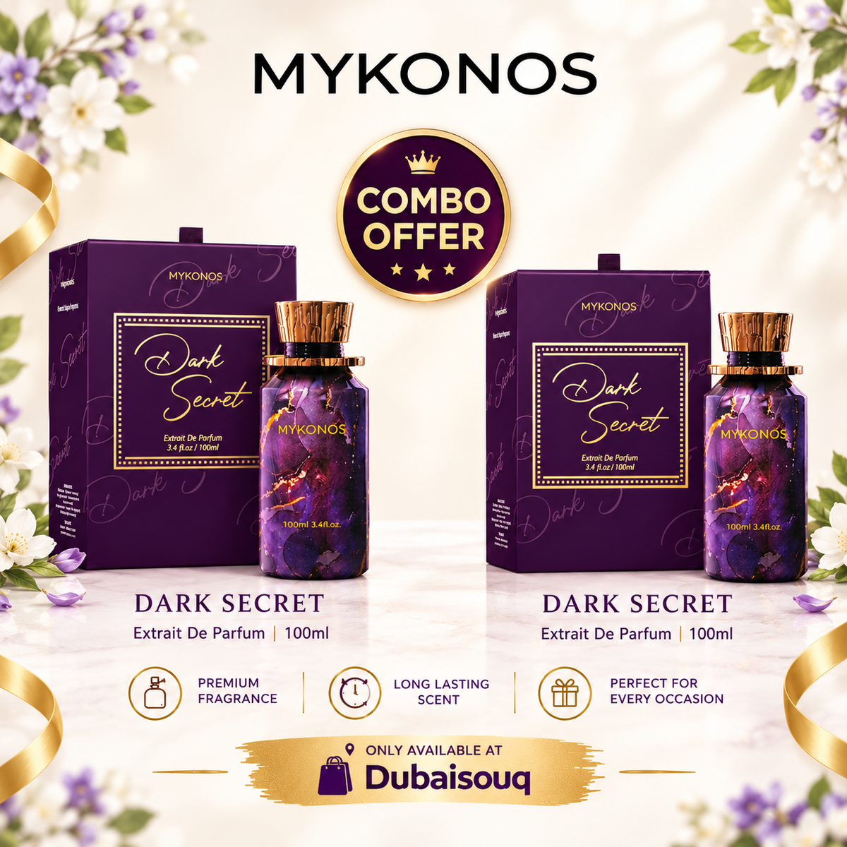 DOUBLE COMBO DARK SECRET BY MYKONOS 100ml UNISEX (*BESTSELLER*)